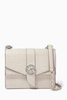 Small Greenwich Crossbody Bag in Croc Embossed Leather - thumbnail
