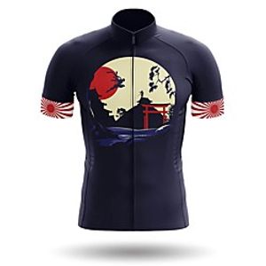 21Grams Men's Short Sleeve Cycling Jersey Summer Spandex Black Bike Top Mountain Bike MTB Road Bike Cycling Quick Dry Moisture Wicking Sports Clothing Apparel  Athleisure Lightinthebox
