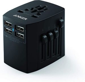 Anker Universal Travel Adapter with 4 USB Ports B2B - UN (excluded CN, Europe) Black Iteration-(1A2730H11)