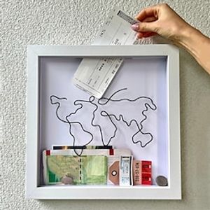 Adventure Archive Box - Shadow Box Picture Frame Display Cases for Memorabilia, Wood Hanging Memory Box, Ready to Hang Memorabilia, Crafts, Awards, Medals, Tickets and Photos Lightinthebox