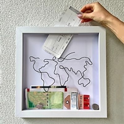 Adventure Archive Box - Shadow Box Picture Frame Display Cases for Memorabilia, Wood Hanging Memory Box, Ready to Hang Memorabilia, Crafts, Awards, Medals, Tickets and Photos Lightinthebox