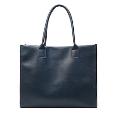 Women's Tote Shoulder Bag Diaper Bag Tote PU Leather Daily Holiday Zipper Large Capacity Waterproof Solid Color Black White Pink Lightinthebox