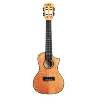 Kala Solid Flame Maple Series - Concert Ukulele - Cutaway - Natural Maple