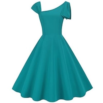 Retro Vintage 1950s Cocktail Dress A Line Dress Rockabilly Swing Dress Flare Dress Women's Costume Vintage Cosplay Party Evening Wedding Party Tea Party Midi Dress Valentine's Day Lightinthebox