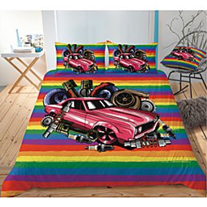 Colorful Tie Dye Duvet Cover Set Boho Hippie Bedding Set Rainbow Tie Dyed Comforter Cover Queen 3 Pieces for Kids Teens Adults 1 Lightinthebox