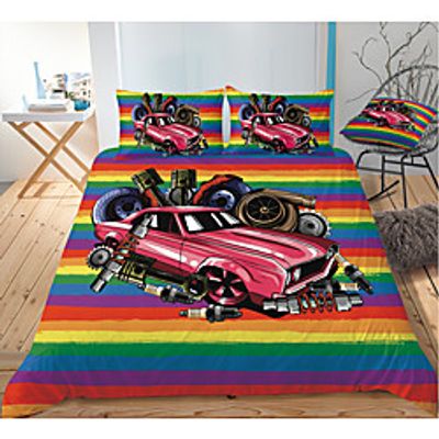 Colorful Tie Dye Duvet Cover Set Boho Hippie Bedding Set Rainbow Tie Dyed Comforter Cover Queen 3 Pieces for Kids Teens Adults 1 Lightinthebox