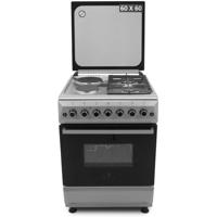 Gratus 60X60 Free Standing Gas Cooker with 2 Burner Plus 2Hotplate, Turbo Fan, Double safety, Commercial Cast Iron, Euro Burners, Model- FCRH622KTSS1