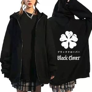 Inspired by Black Clover Asta Anime Cartoon Manga Anime Classic Street Style Outerwear For Men's Women's Unisex Adults' Hot Stamping 100% Polyester Lightinthebox