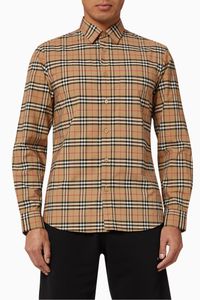 Small Scale Check Stretch Cotton Shirt