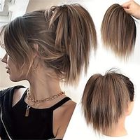 Synthetic Straight Chignon Messy Fluffy Hair Bun With Elastic Band Hair Pieces Scrunchy Wrap Updo False Ponytail Extension For Women Girls miniinthebox - thumbnail