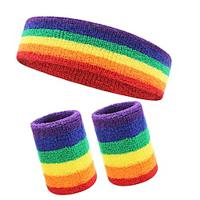 LGBT LGBTQ Rainbow Sweat-Absorbent Headband Wrist Support Adults' Men's Women's Gay Lesbian Pride Parade Pride Month Masquerade Easy Halloween Costumes Lightinthebox