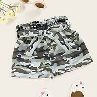 Kids Toddler Girls' Shorts Green Camouflage Print Active 2-8 Years Lightinthebox - thumbnail