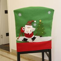 Dinner Table Santa Snowman Chair Covers