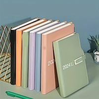 (Not Include Pen)2024 Notebook Schedule Planner A5/A6 Plan 365 Days Efficiency Manual Notebook miniinthebox
