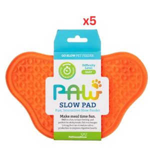 Petdreamhouse Paw Lick Pad Orange Pack Of 5
