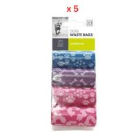 M-Pets Dog Waste Bags Mixed Colors 80 bags (4x20) Pack of 6