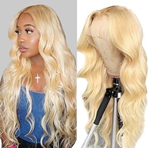 13x4x1 Body Wave 613 Blonde Color Lace Frontal Wig  T Part Lace Frontal Closure Wig Human Hair Brazilian Remy For Women Lightinthebox
