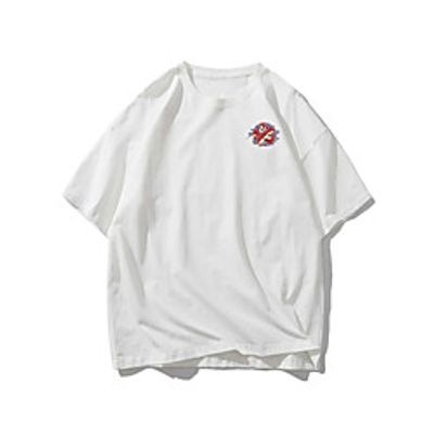 Men's Unisex T shirt Hot Stamping Crane Animal Plus Size Print Short Sleeve Casual Tops 100% Cotton Basic Casual Fashion White Lightinthebox