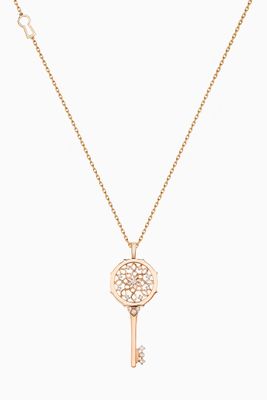 Muftah Turath Small Diamond Pendant in 18kt Rose Gold