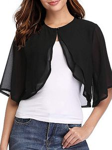 Round Neck Plain Short Sleeve Cardigan