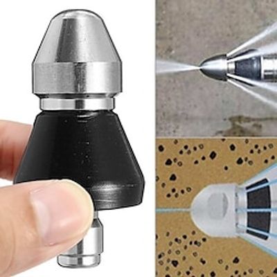 1pc Sewer Cleaning Tool High-pressure Nozzle High Pressure Pipe Dredging Cleaning Nozzle Washer Sewer 6 Jet Nozzle Washing Machine, 14 Lightinthebox