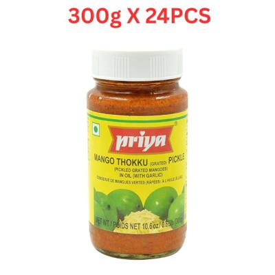 Priya Mango Thokku Pickle In Oil 300g Pack of 24