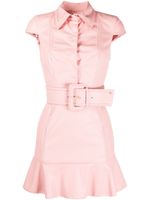 Elisabetta Franchi belted panelled dress - PINK