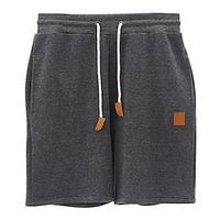 Men's Sweat Shorts Shorts Casual Shorts Drawstring Elastic Waist Plain Comfort Short Holiday Beach Weekend Fashion Casual Black Light Grey Micro-elastic Lightinthebox