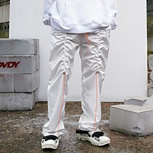 Men's Stylish Sporty Casual / Sporty Streetwear Comfort Breathable Sports Daily Sports Pants Chinos Pants Solid Color Full Length Drawstring Pocket Elastic Waist Reflective Strip White Black miniinthebox
