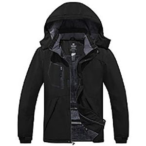 Men's Classic Multi Pockets Ski Outwear Winter Cold Rain Coat Snow Hoodie Jacket Black XL Lightinthebox