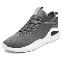 Men Knitted Fabric Wear-resistant Lace Up Casual Sneakers