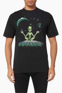 Wellness Distressed Box Cotton T-Shirt