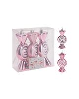 Koopman Xmas Candy 13cm Pink Set of 3 - thumbnail