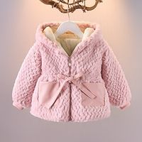 Toddler Girls' Faux Fur Coat Solid Color Fashion School Coat Outerwear 3-7 Years Winter Pink Red Beige Lightinthebox - thumbnail