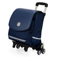 Eazy Kids - School Bag With Trolley - Medium Blue