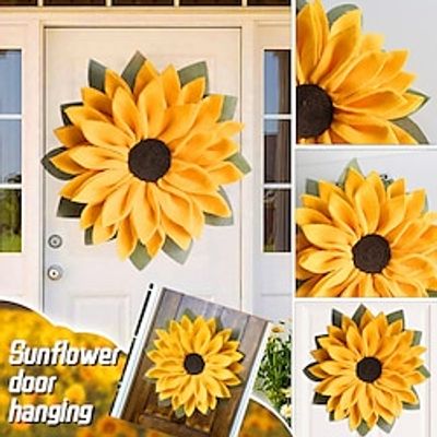 1pc, Artificial Sunflower Wreath, Sunflower Wall Window Hanging Decor Front Door Farmhouse Summer Room Decor Lightinthebox 1pc, Artificial Sunflower Wreath, Sunflower Wall Window Hanging Decor Front Door Farmhouse Summer Room Decor Lightinthebox