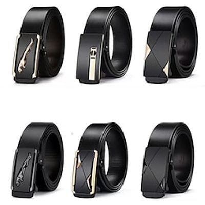Men Belt Male Genuine Leather Belt Men Strap Belts For Men Automatic Buckle Black Men's Belts Cummerbunds cinturon hombre Lightinthebox