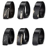 Men Belt Male Genuine Leather Belt Men Strap Belts For Men Automatic Buckle Black Men's Belts Cummerbunds cinturon hombre Lightinthebox - thumbnail