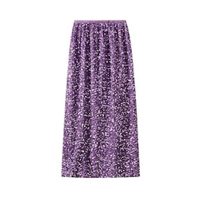 Women's Skirt Sparkly Skirt Straight Midi Polyester Black Yellow Pink Purple Skirts Summer Sequins Split Ends High Waist Elegant Fashion Party Street One-Size Lightinthebox Women's Skirt Sparkly Skirt Straight Midi Polyester Black Yellow Pink Purple Skirts Summer Sequins Split Ends High Waist Elegant Fashion Party Street One-Size Lightinthebox