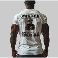 Wanted Dead Or Alive Men's Graphic Cotton T Shirt Sports Classic Shirt Short Sleeve Comfortable Tee Street Holiday Summer Fashion Designer Clothing Lightinthebox