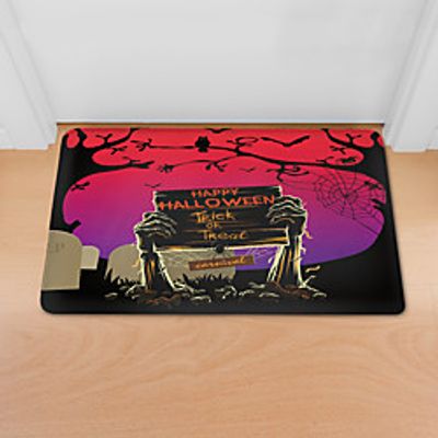 Rectangle Area Rugs Hand Tufted Flannelette Non Skid Halloween Skull Halloween Skull miniinthebox