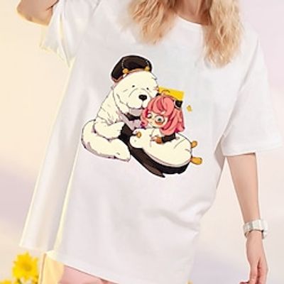 Inspired by SPY×FAMILY Anya Forger Bond Forger T-shirt Anime 100% Polyester Anime Harajuku Graphic Kawaii T-shirt For Men's  Women's  Couple's Lightinthebox
