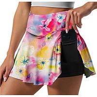 21Grams Women's High Waist Athletic Skort Running Skirt 2 in 1 Running Shorts with Built In Shorts Athletic Bottoms 2 in 1 Side Pockets Summer Fitness Gym Workout Running Training Exercise Quick Dry Lightinthebox - thumbnail