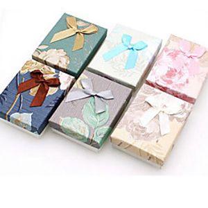 Square Jewelry Packaging - Grey, Beige, Light Pink 9 cm 7 cm 3 cm miniinthebox