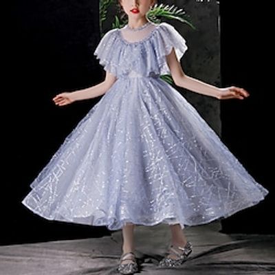 Kids Little Girls' Dress Sequin A Line Dress Party Performance Sequins Sparkle Blue Asymmetrical Short Sleeve Princess Sweet Dresses Fall Winter Regular Fit 3-12 Years miniinthebox Kids Little Girls' Dress Sequin A Line Dress Party Performance Sequins Sparkle Blue Asymmetrical Short Sleeve Princess Sweet Dresses Fall Winter Regular Fit 3-12 Years miniinthebox