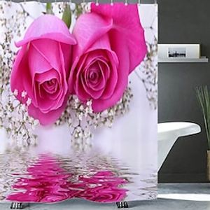 Valentine's Day Shower Curtain with Hooks for Bathroom Bathroom Decor Set Polyester Waterproof 12 Pack Plastic Hooks miniinthebox