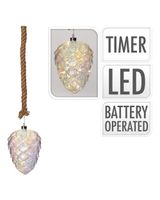 Homesmiths Christmas Rope with Glass Pinecone 22cm Assorted 1 Piece