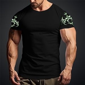 Graphic Totem Daily Designer Retro Vintage Men's 3D Print T shirt Tee Sports Outdoor Holiday Going out T shirt Blue Red  White Purple Short Sleeve Crew Neck Shirt Spring  Summer Clothing Apparel S Lightinthebox