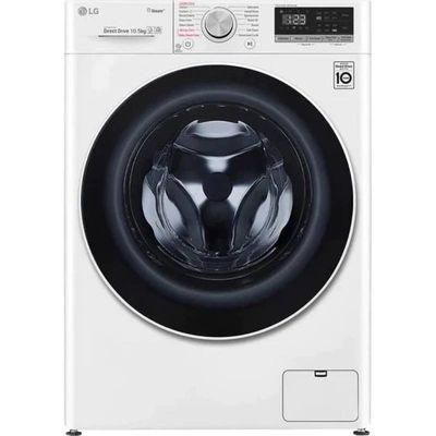 LG 10 Kg Front Load Washing Machine 1400 RPM, White - F4V5RYP0W LG 10 Kg Front Load Washing Machine 1400 RPM, White - F4V5RYP0W