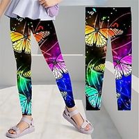 Kids Girls' Leggings Graphic Active Outdoor 3-12 Years Summer Black Fuchsia Lightinthebox Kids Girls' Leggings Graphic Active Outdoor 3-12 Years Summer Black Fuchsia Lightinthebox